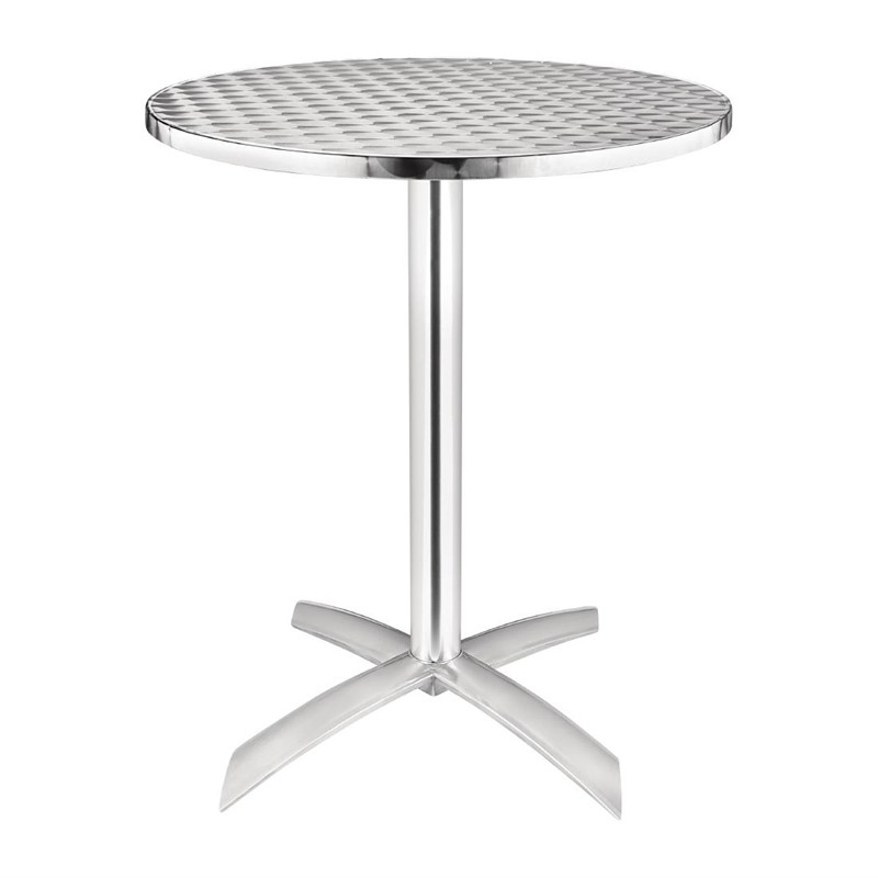 Table bistro ronde pliable 600mm - inox